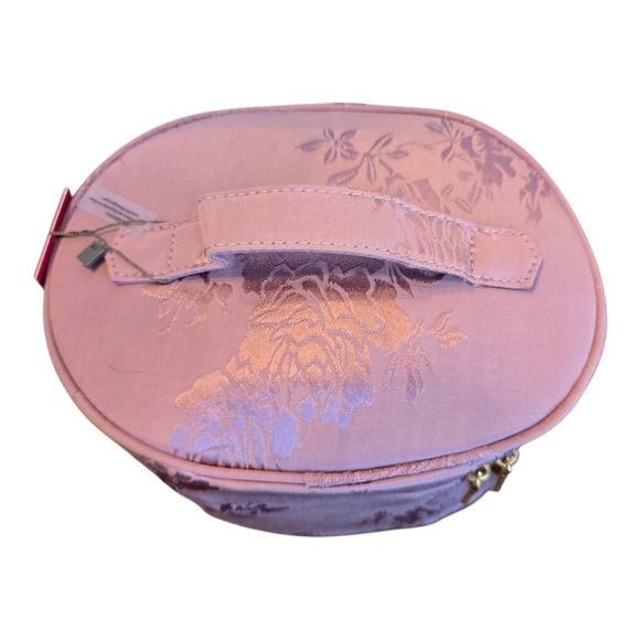 Vince Camuto Lilac Embossed Fabric Cosmetic Makeup Storage Case - Picture 5 of 6